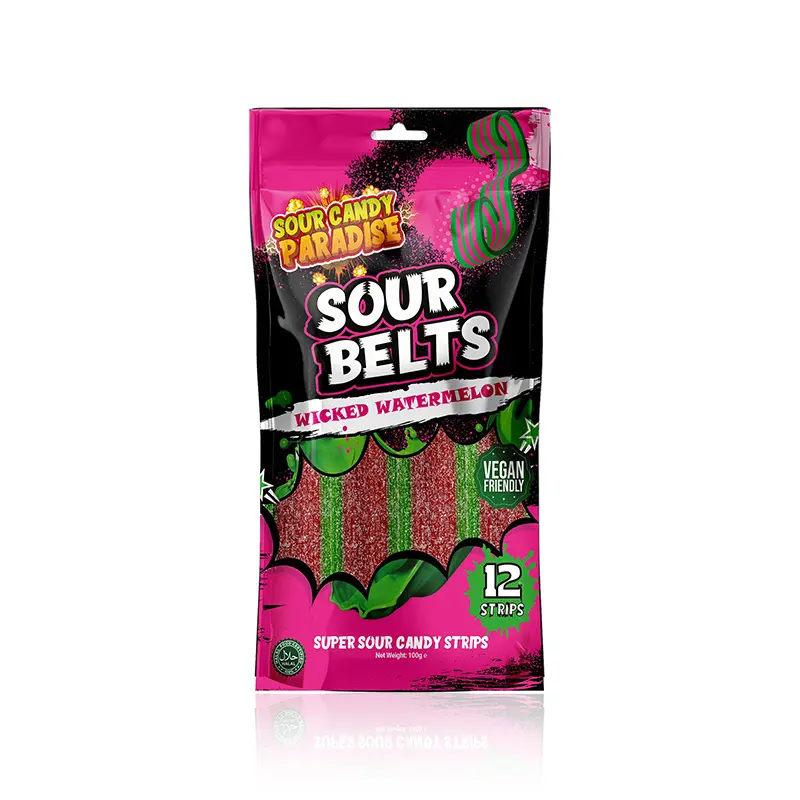 Sour Candy Wicked Watermelon Belts 100g x 12