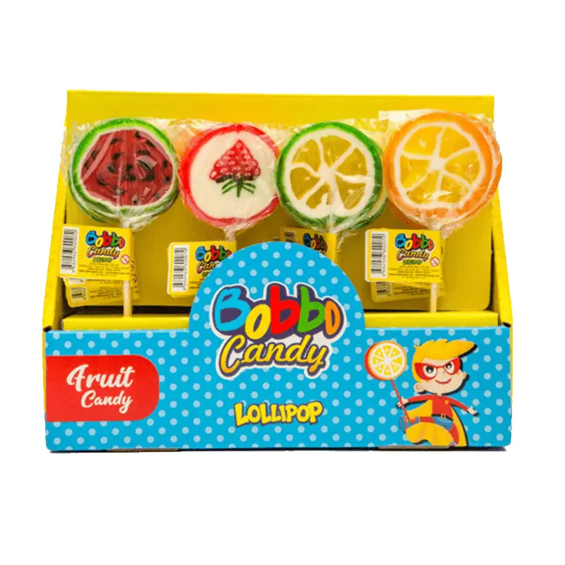 Bobbo Fruit Candy Lollipop 48 x 25gr