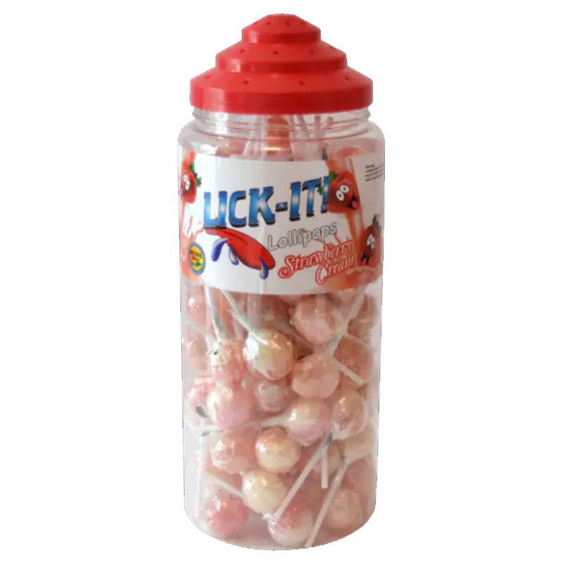Lick- It Lollies Strawberry Jar (100 x 16g) 