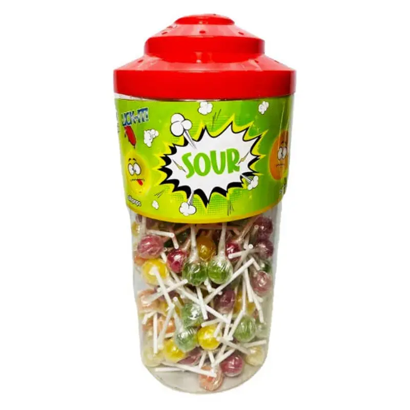 Lick-It Sour Lollies Jar (150 X 7g) 