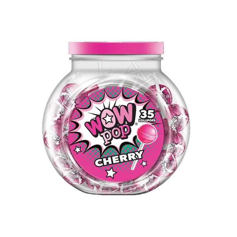 Wow Cherry Lollies 35pcs Jar
