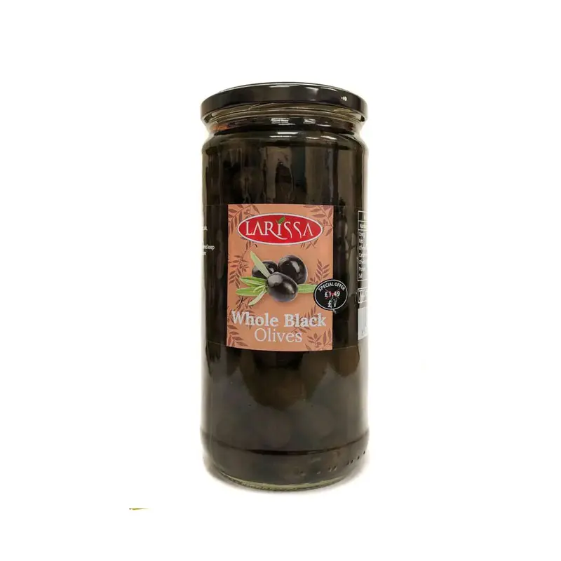 Larissa Black Whole Olives 430g 
