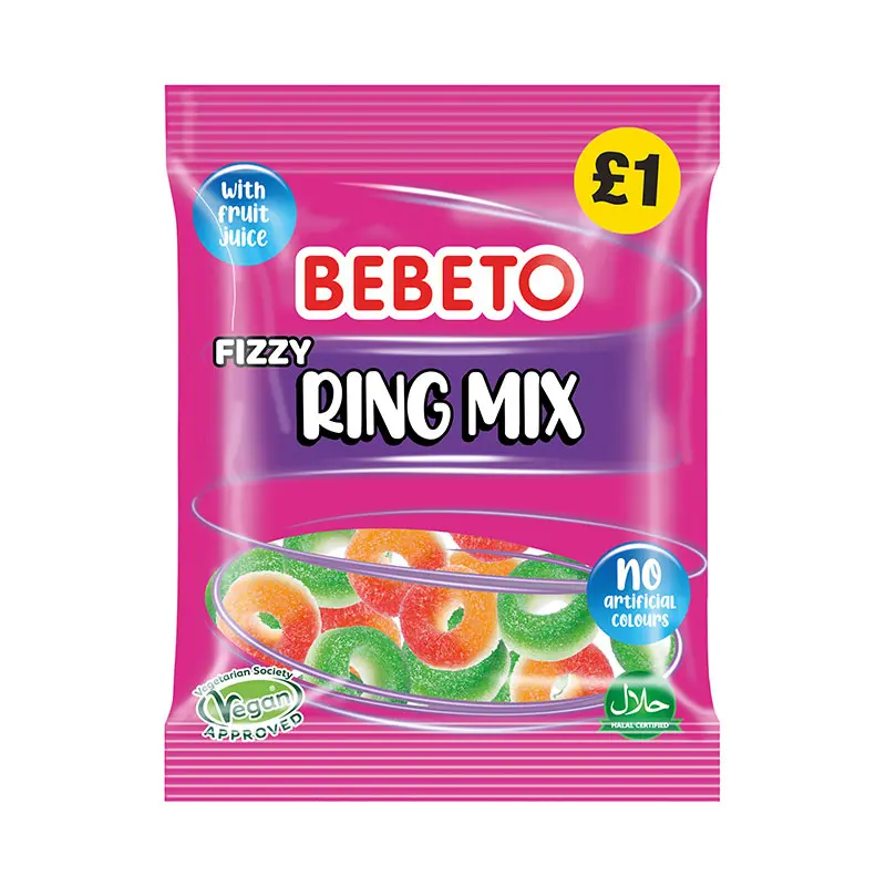 Bebeto Fizzy Ring Mix 150g 