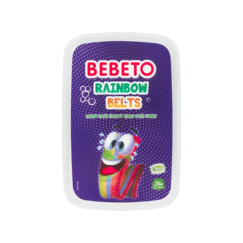 Bebeto Fizzy Rainbow Belts Mix 400g 