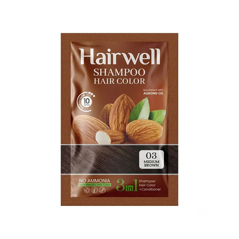 Hairwell Medium Brown Sachets Color No 3 25ml x 10