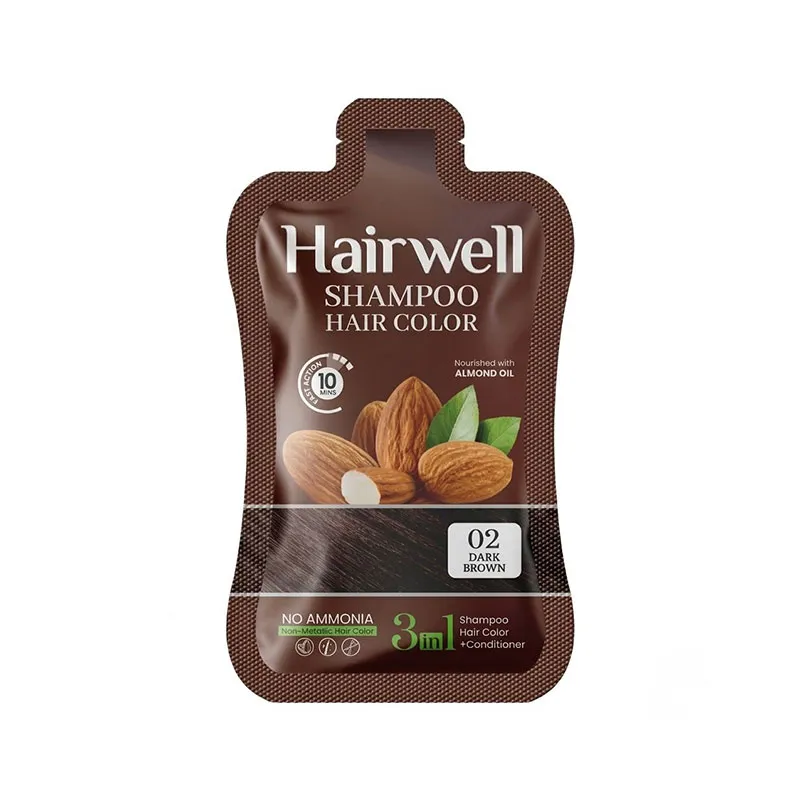 Hairwell Dark Brown Sachets Colour No 2 25ml x 10