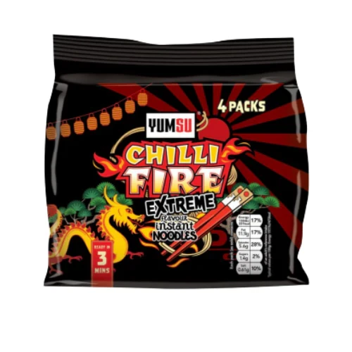 Yumsu Chilli Fire Noodles 4pk