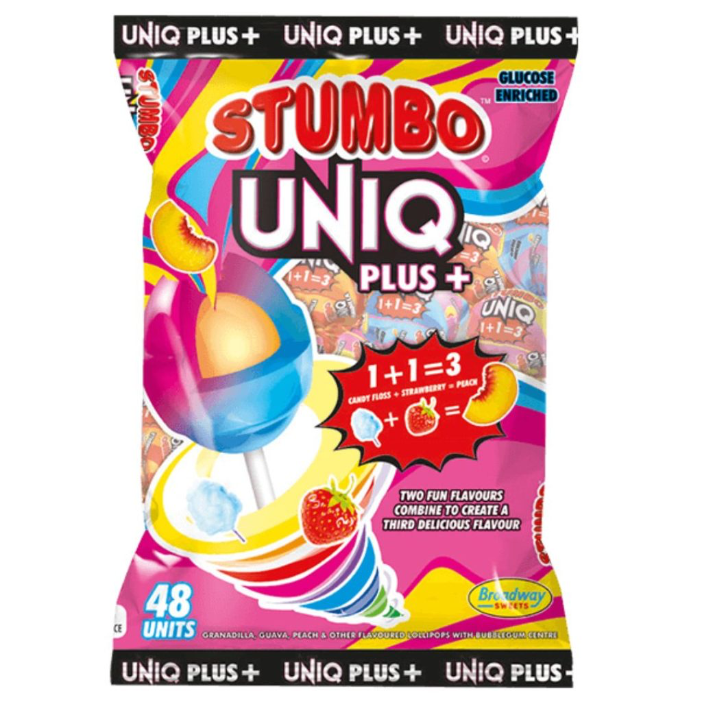 Stumbo Uniq Plus Lollipops 1 x 48pcs
