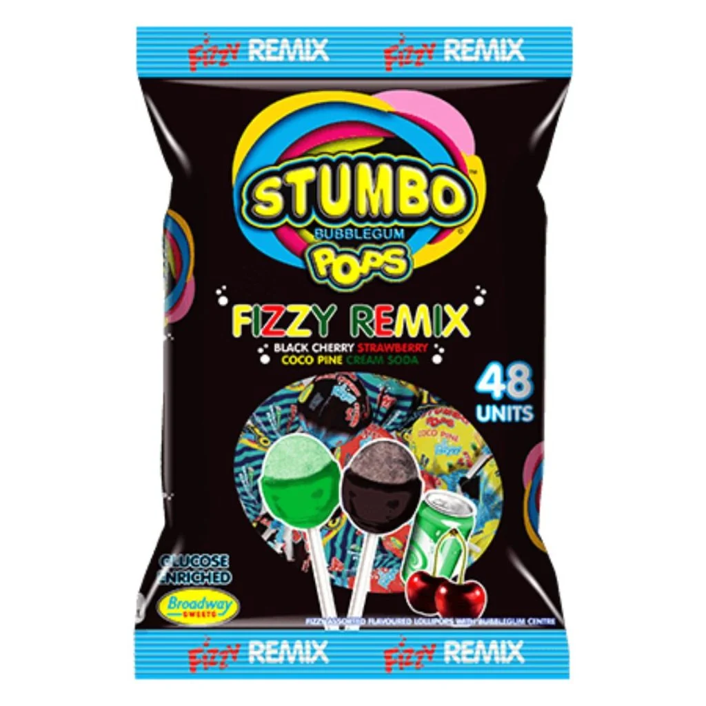 Stumbo Fizzy Remix Lollipops 1 x 48pcs