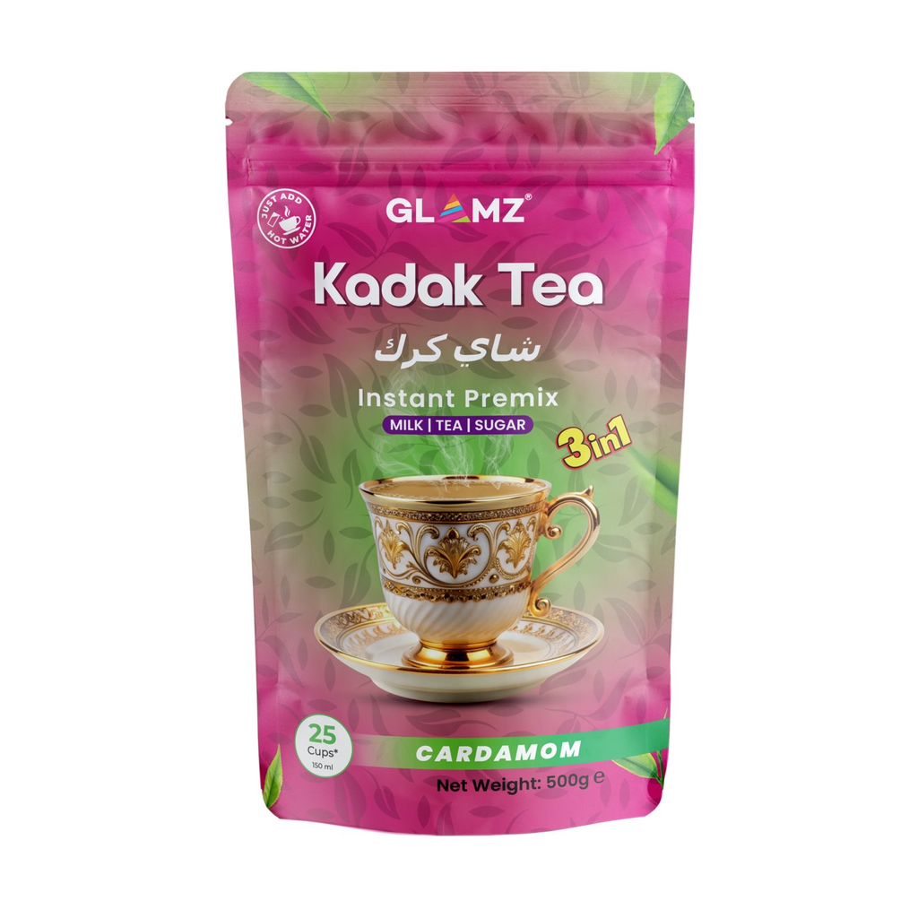 Glamz Kadak Tea Cardamom Sweet Instant Powder Tea Pouch 500g