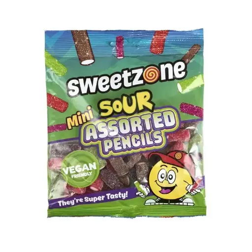Sweetzone Mini Sour Assorted Pencil 180g 