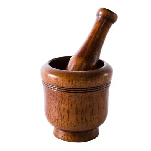 Wooden Mortar and Pestle